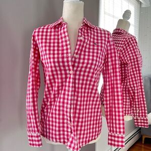 Vineyard Vines Pink Gingham Button-Up Shirt